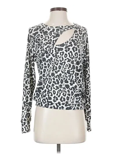 Pre-owned Lna Long Sleeve T-shirt In Silver