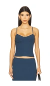 Lna Love Ribbed Tank In Blue