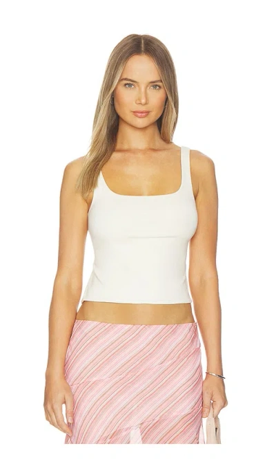 Lna Lynne Spandex Jersey Tank In White
