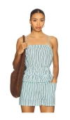 Lna Pali Top Teal Navy Stripe In Green