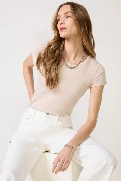 Lna Park Sleek Tshirt In Nude