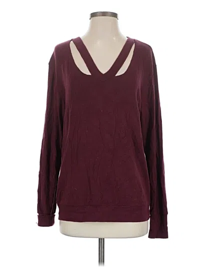 Pre-owned Lna Pullover Sweater In Burgundy