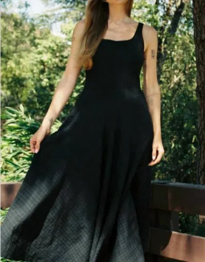 Lna Reign Dress In Raven Plaid