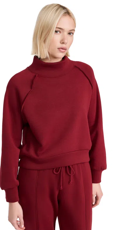 Lna Rhodes Fleece Pullover Oxblood