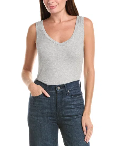 Lna Ribbed V Slim Tank In Gray