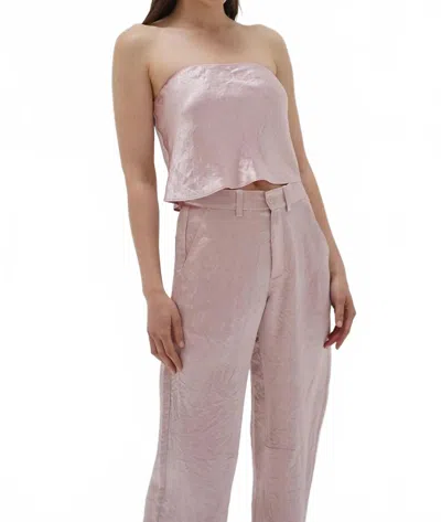 Lna Roxy Shine Tube Top In Rosewater In Pink