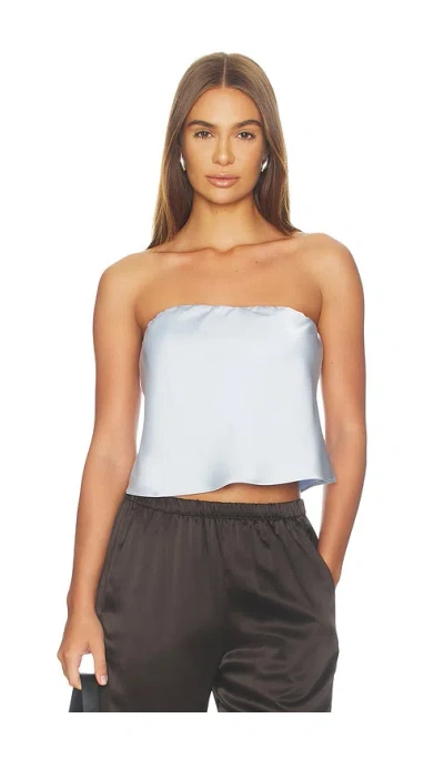 Lna Roxy Tube Top In Baby Blue