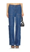Lna Ryleigh Utility Pant In Blue