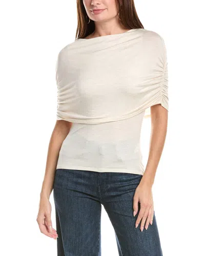Lna Rylie Shawl Top In White