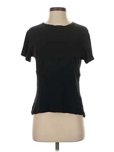 Pre-owned Lna Short Sleeve Top Black Crew Neck Tops