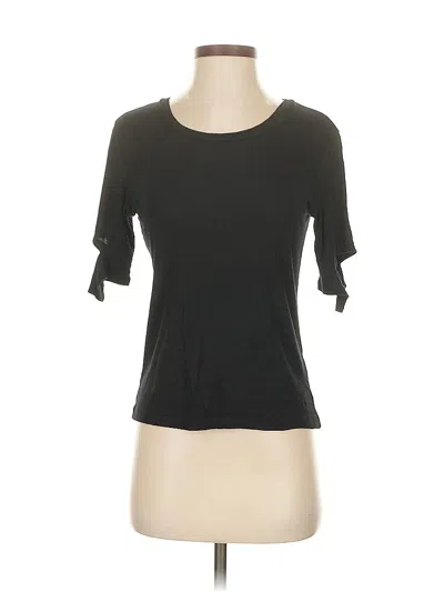 Pre-owned Lna Short Sleeve Top Black Keyhole Neckline Tops