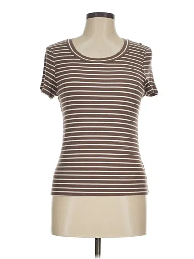 Pre-owned Lna Short Sleeve T-shirt In Brown