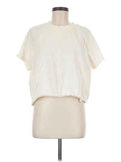Pre-owned Lna Short Sleeve Turtleneck In Ivory