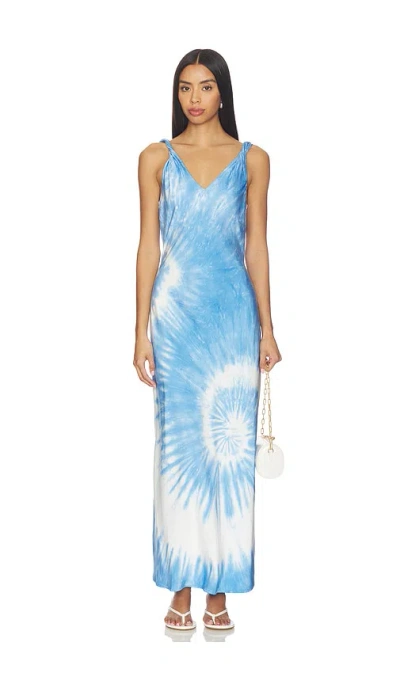 Lna Sicily Tie Dye Dress In Biarritz Blue Tie Dye
