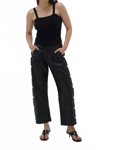 Lna Simone Barrel Leg Pant In Black