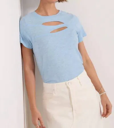 Lna Sky Cotton Tee In Mirage Blue
