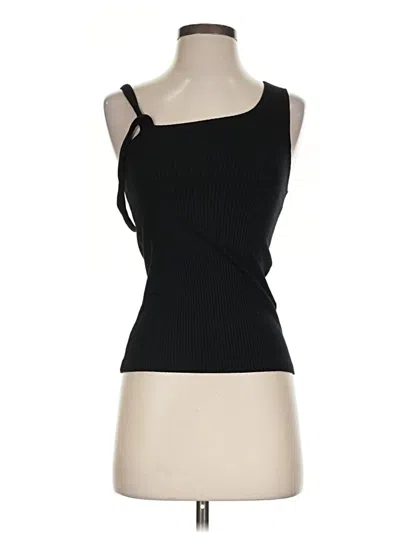 Pre-owned Lna Sleeveless Top Black One Shoulder Neckline Tops