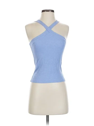Pre-owned Lna Sleeveless Top Blue Halter Neckline Tops