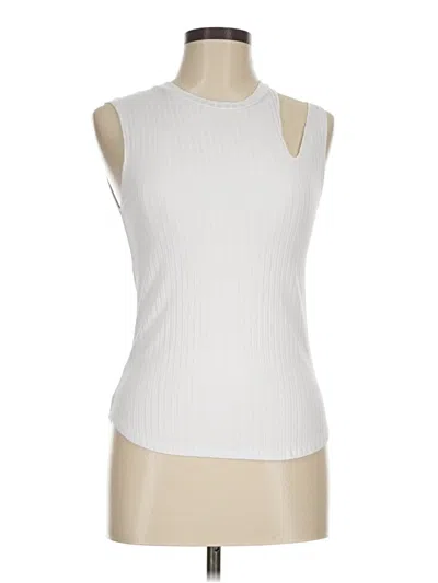 Pre-owned Lna Sleeveless Top White Halter Neckline Tops