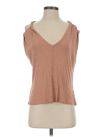Pre-owned Lna Sleeveless T-shirt In Brown