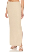 Lna Steph Rib Skirt In Tan