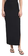 LNA STEPH RIBBED SKIRT BLACK