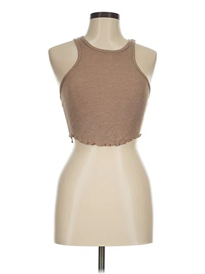 Pre-owned Lna Tank Top Brown Halter Neckline Tops