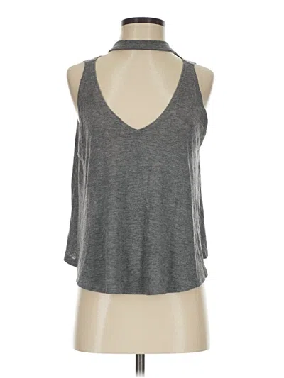 Pre-owned Lna Tank Top Gray Halter Neckline Tops