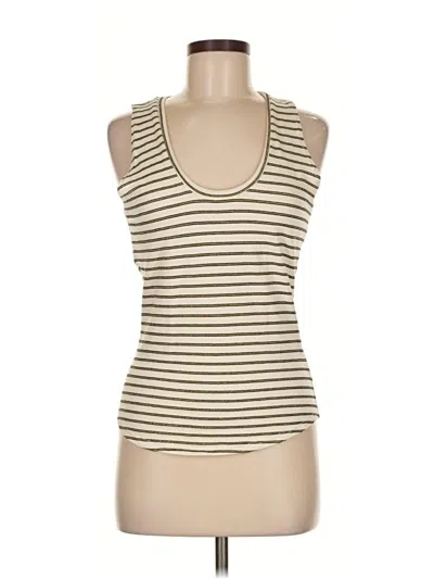 Pre-owned Lna Tank Top Ivory Halter Neckline Tops In White