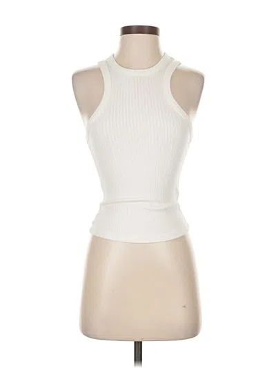 Pre-owned Lna Tank Top Ivory Halter Neckline Tops In White