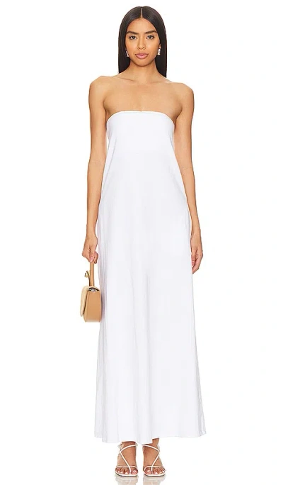 Lna Topanga Strapless Dress In White