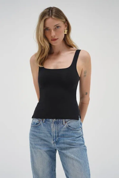 Lna Vara Spandex Jersey Tank In Blue