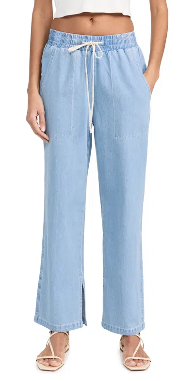Lna Vinh Chambray Trousers Faded Blue