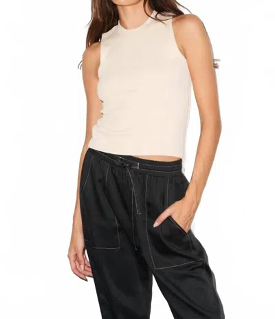 Lna Women's Double Layer Ribbed Tank Top In Bone In Neutral