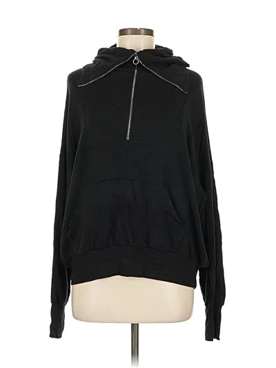 Pre-owned Lna Zip Up Hoodie In Black