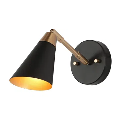 L.n.c. 1-light Black And Brass Wall Sconce