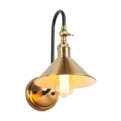 L.n.c. 1-light Brass Gold Modern Wall Sconce In Multi