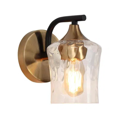 L.n.c. 1-light Brass Gold Water Glass Wall Sconce