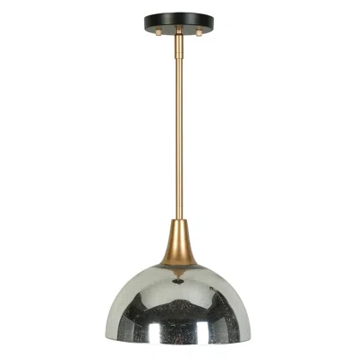 L.n.c. 1-light Dark Gold And Matte Black Pendant Lamp With Glass