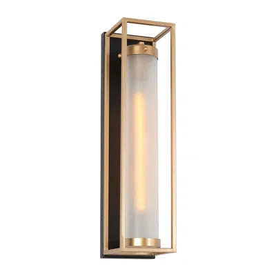 L.n.c. 1-light Gold And Brass Glass Wall Sconce