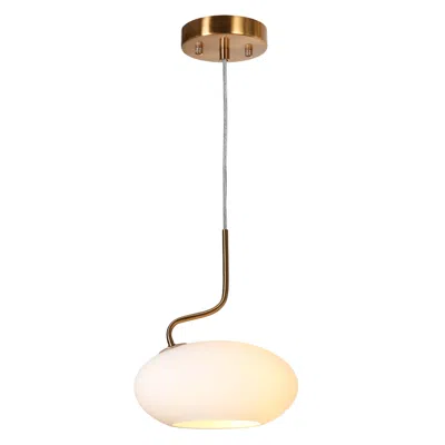 L.n.c. 1-light Gold Chandelier With Frosted Glass
