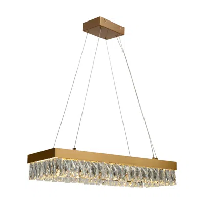 L.n.c. 1-light Gold Led Chandelier With Crystal