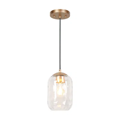 L.n.c. 1-light Gold Pendant Lamp With Glass