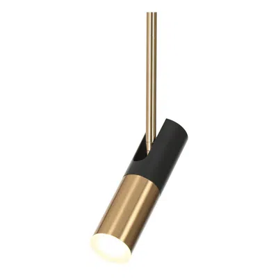 L.n.c. 1-light Matte Black And Plating Brass Pendant Lamp Led