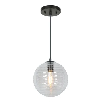 L.n.c. 1-light Matte Black Pendant Lamp With Glass