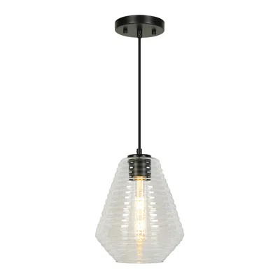 L.n.c. 1-light Matte Black Pendant Lamp With Glass