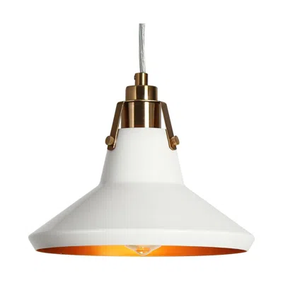 L.n.c. 1-light Matte White And Plating Brass Pendant Lamp