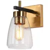 L.n.c. 1-light Modern Brass Black Wall Sconce Bathoom Vanity Light