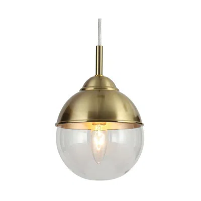 L.n.c. 1-light Plating Brass Pendant Lamp With Clear Glass