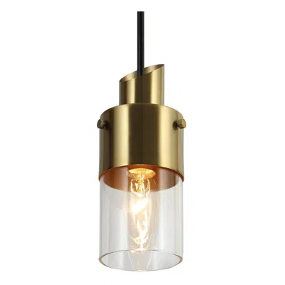 L.n.c. 1-light Plating Brass Pendant Lamp With Clear Glass